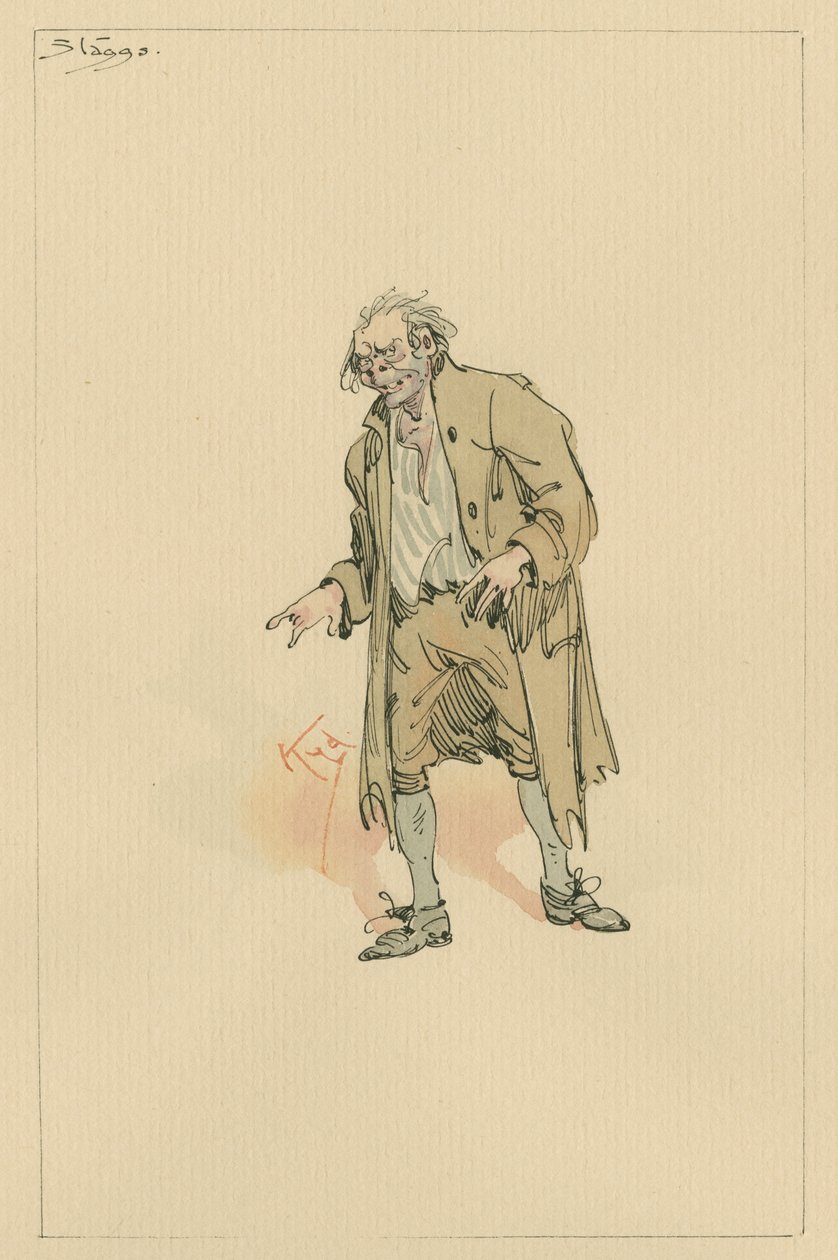 Stagg, ca. 1920-tallet (penn og blekk med wc på papir) av Joseph Clayton Clarke