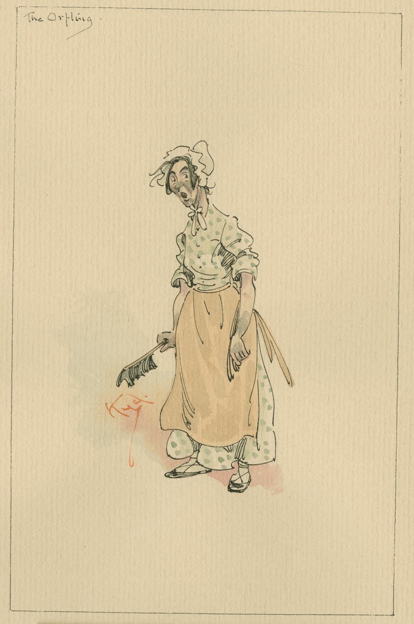 The Orfling, ca. 1920-tallet (penn og blekk med wc på papir) av Joseph Clayton Clarke