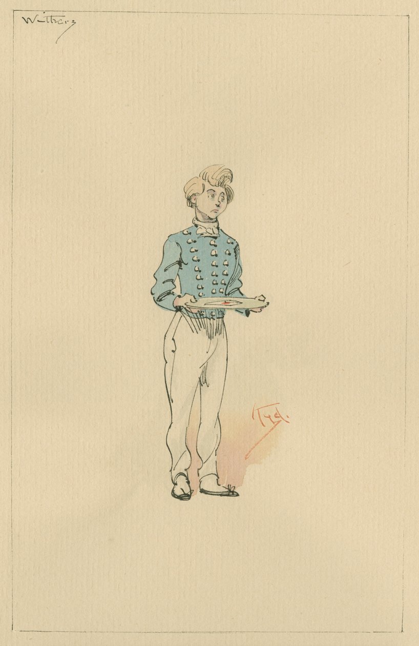 Manke, ca. 1920-tallet (penn og blekk med wc på papir) av Joseph Clayton Clarke