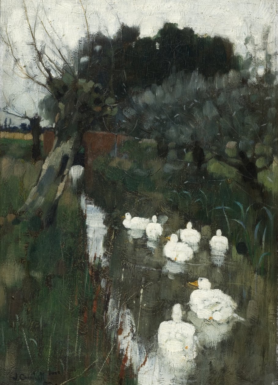 En Lincolnshire-strøm, 1882 av Joseph Crawhall