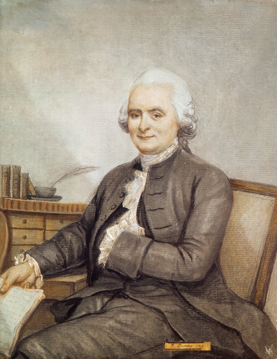 Portrett av Delille, 1769 (pastell på papir) av Joseph Ducreux