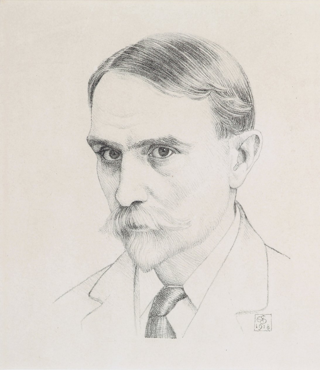 Selvportrett, 1918 av Joseph Edward Southall