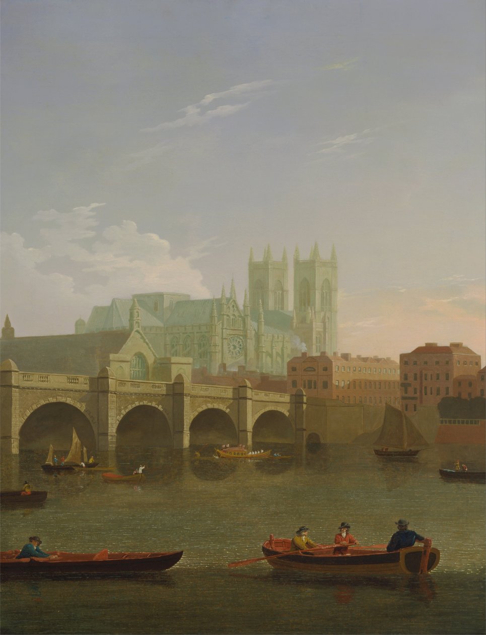Westminster Abbey og Bridge av Joseph Farington