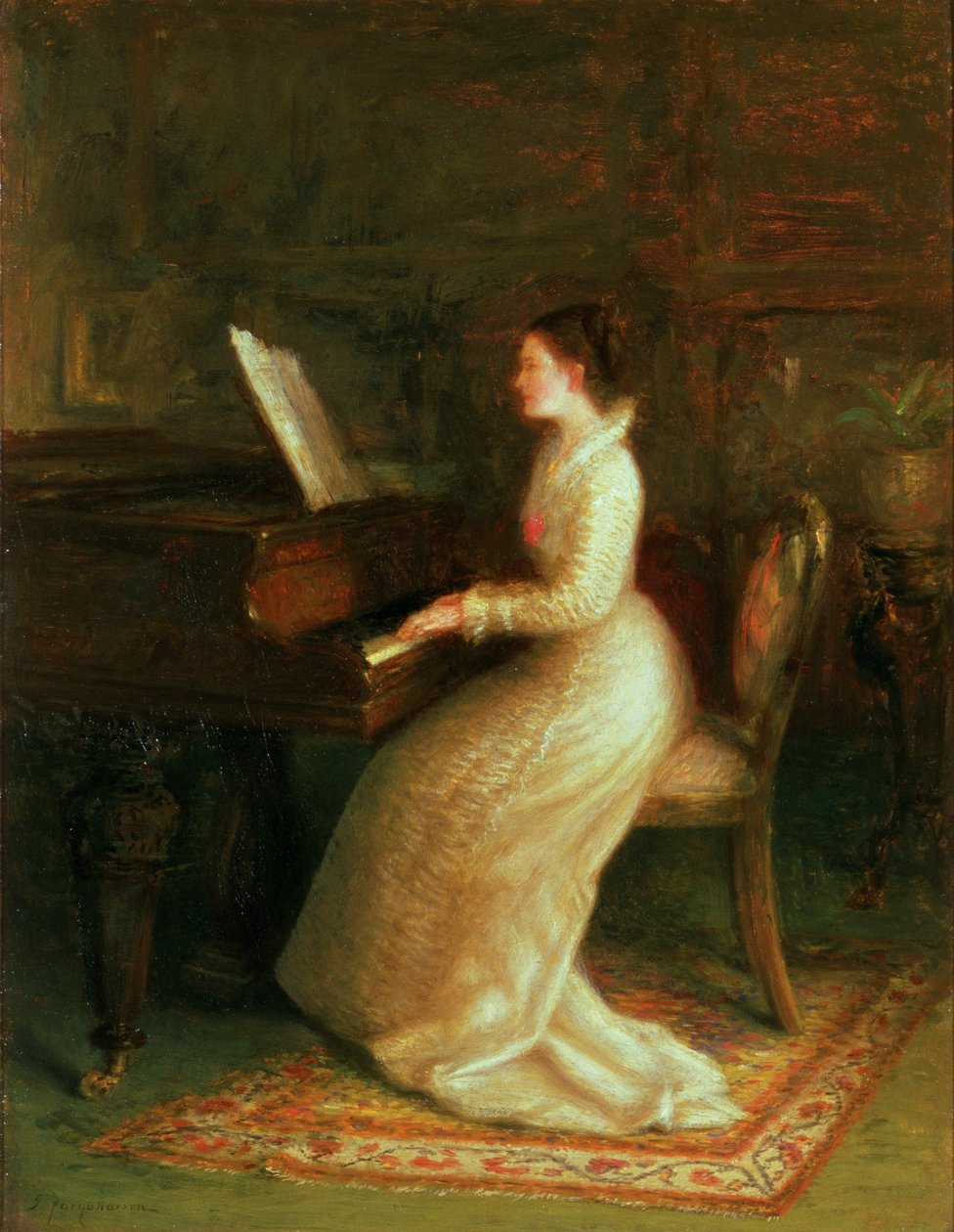 Dame ved pianoet av Joseph Farquharson