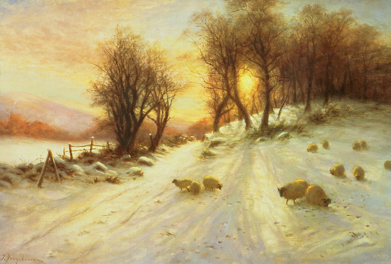 Sauer i vintersnø av Joseph Farquharson