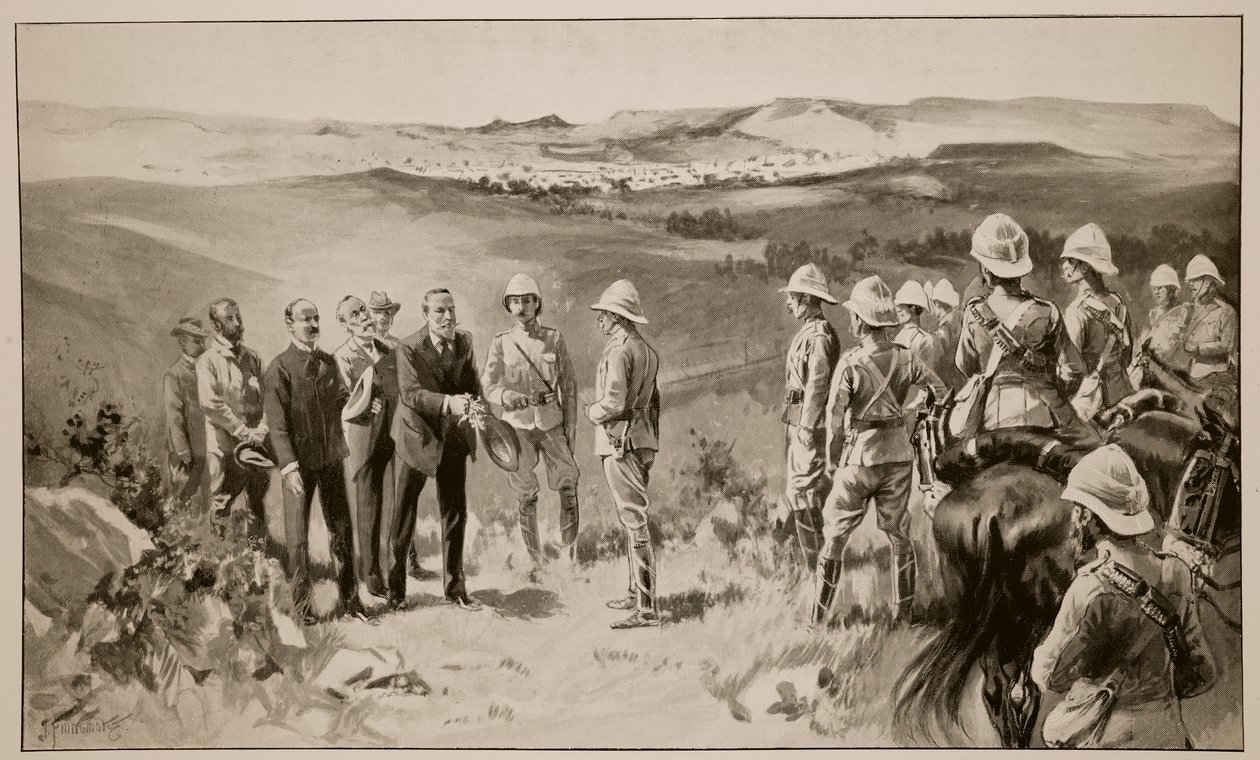 The Formal Surrender of Bloemfontein, fra en skisse av W.B. Wollen RI (1857–1936) av Joseph Finnemore