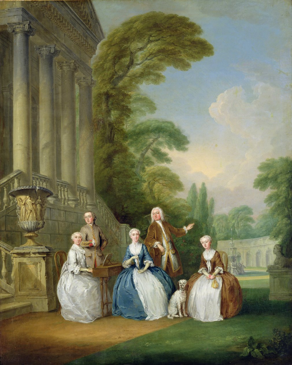 Portrett av en familie, 1740 av Joseph Francis Nollekens