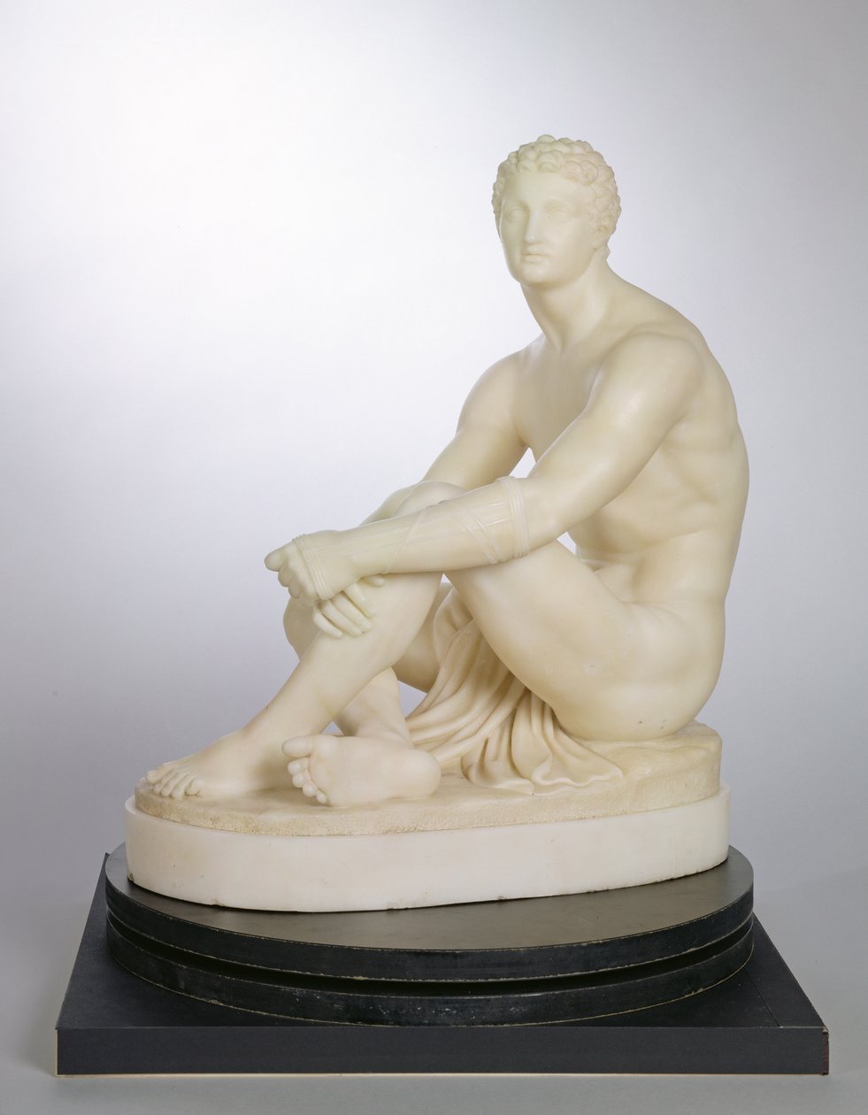 En gresk bokser som venter på sin tur, ca. 1838 (marmor) av Joseph Gott