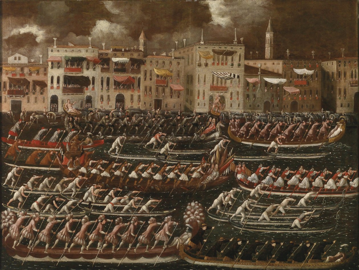 Regatta på Canal Grande av Joseph Heintz der Jüngere