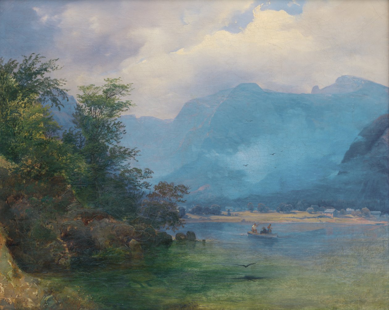 Alpint landskap av Joseph Holzer