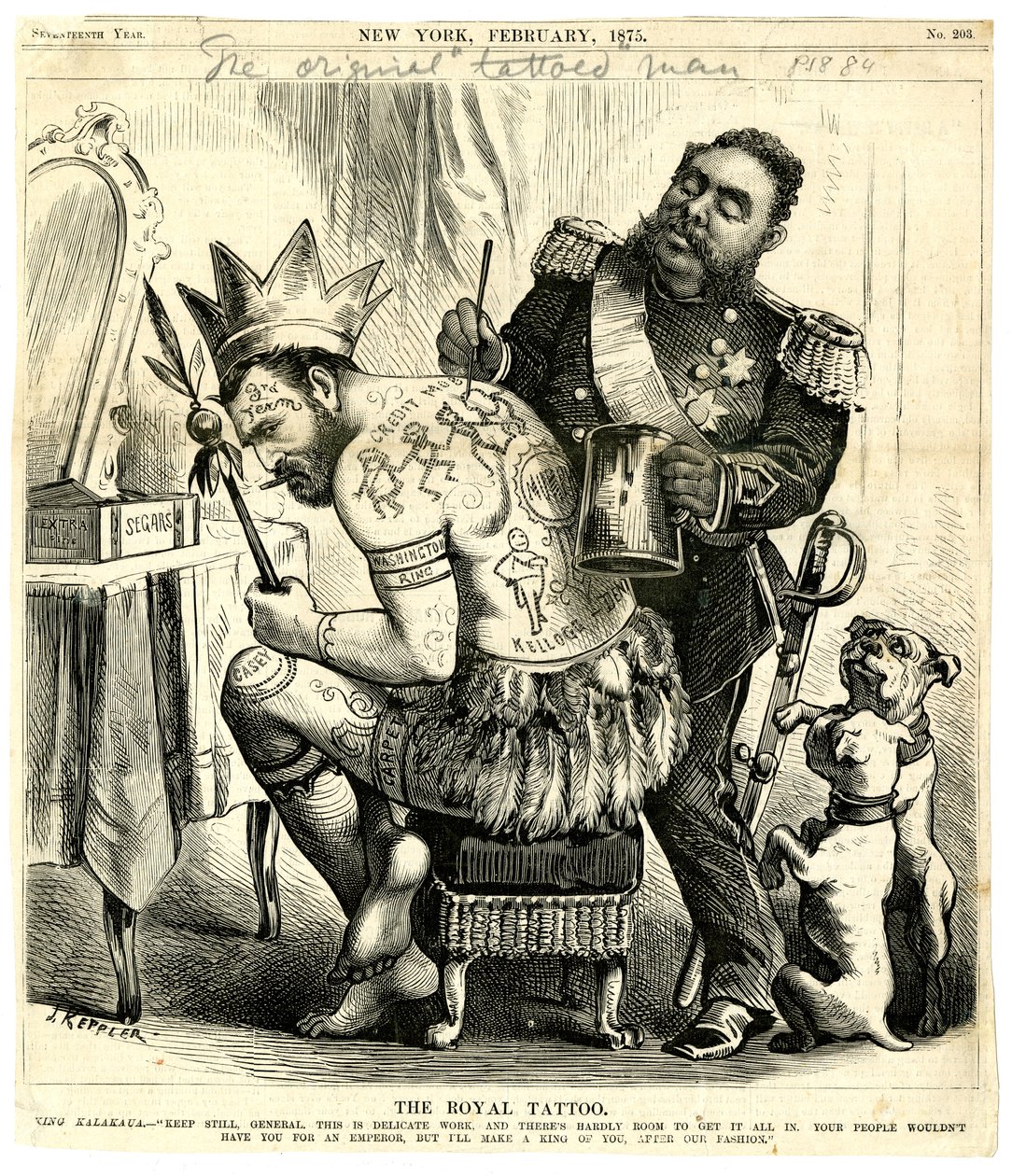 The Royal Tattoo, 1875 (tregravering) av Joseph Keppler