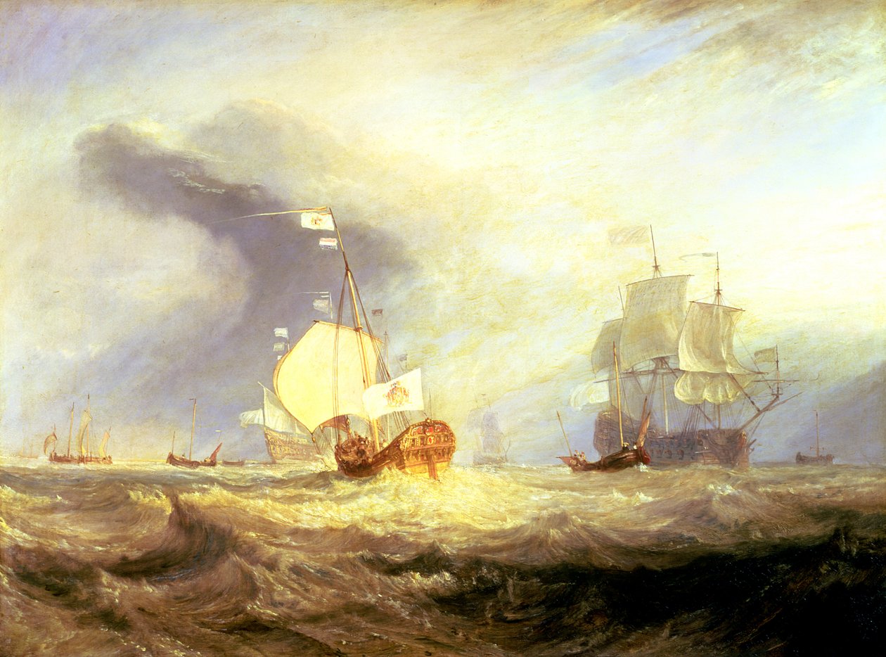 Admiral von Trumps pram ved inngangen til Texel i 1645, ca. 1831 av Joseph Mallord William Turner