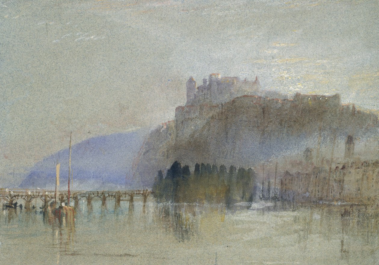 Amboise, ca. 1830 (akvarell med kroppsfarge og penn og brunt blekk) av Joseph Mallord William Turner