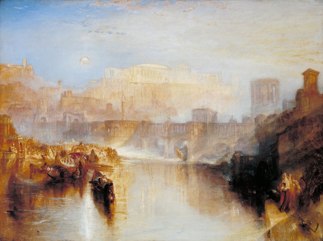 Antikkens Roma; Agrippina Landing with the Ashes of Germanicus av Joseph Mallord William Turner