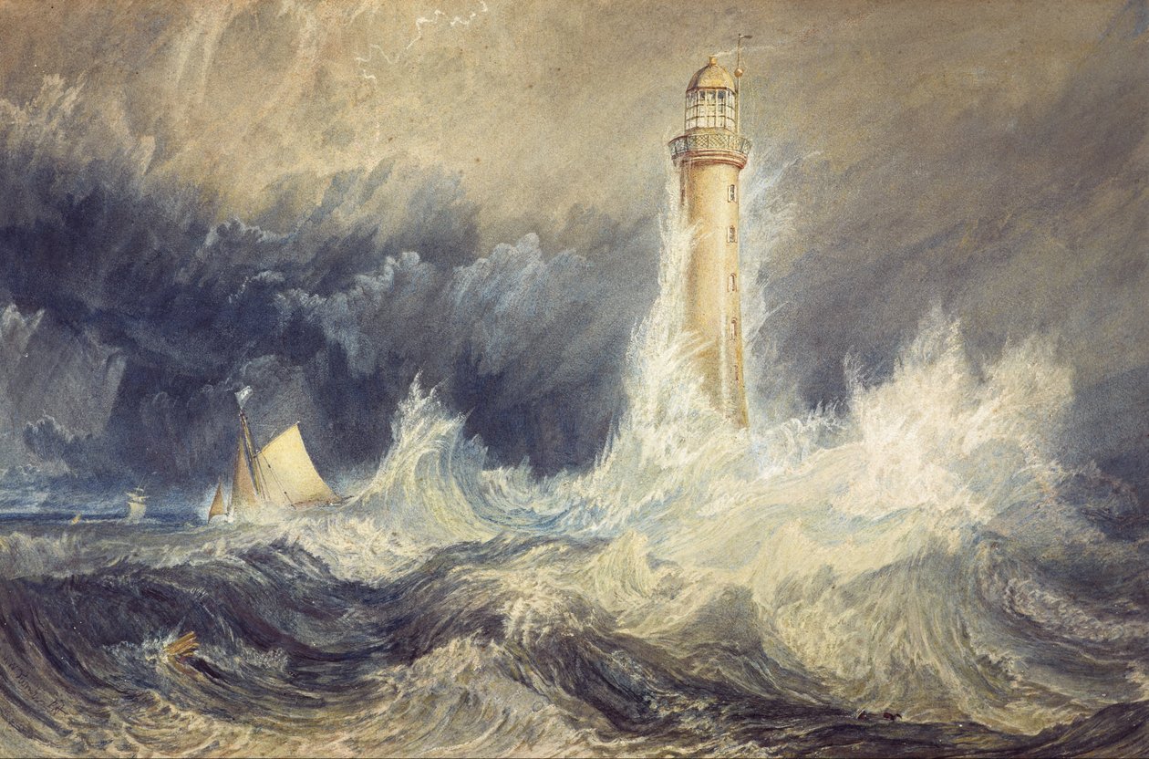 Bell Rock fyr av Joseph Mallord William Turner