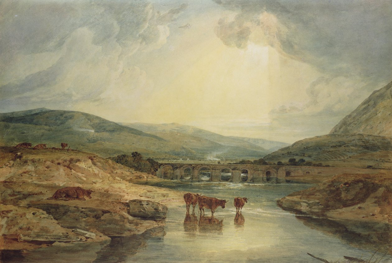 Bro over Usk av Joseph Mallord William Turner