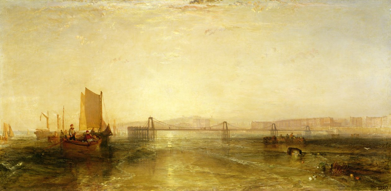 Brighton fra havet, ca. 1829 av Joseph Mallord William Turner