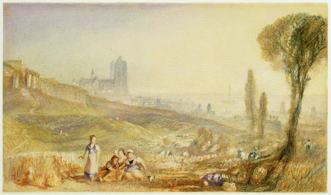 Brussel - Fjernsyn (wc med kroppsfarge på papir) av Joseph Mallord William Turner