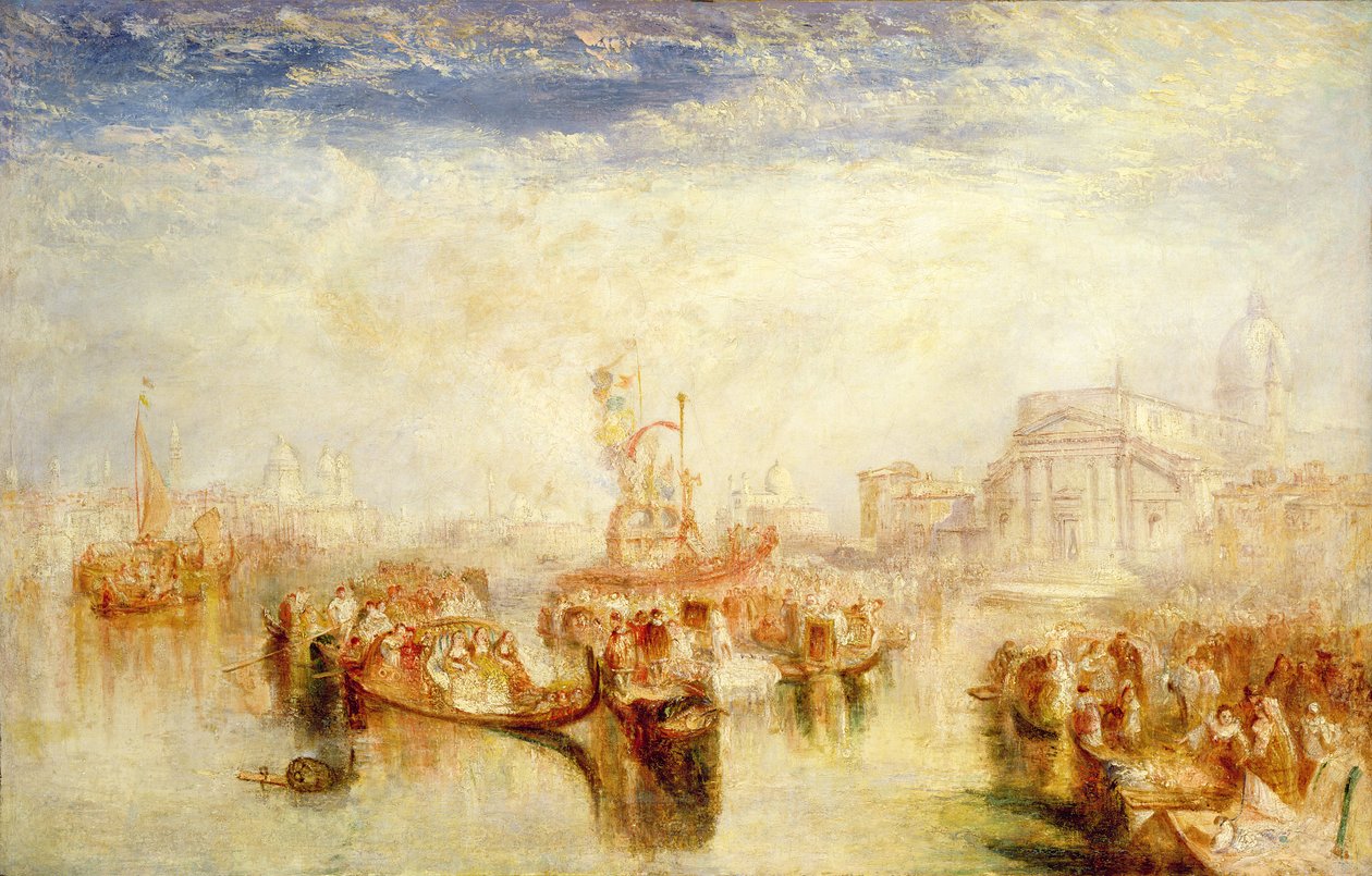 Deponerer Bellinis bilder i Redentore, 1841 av Joseph Mallord William Turner
