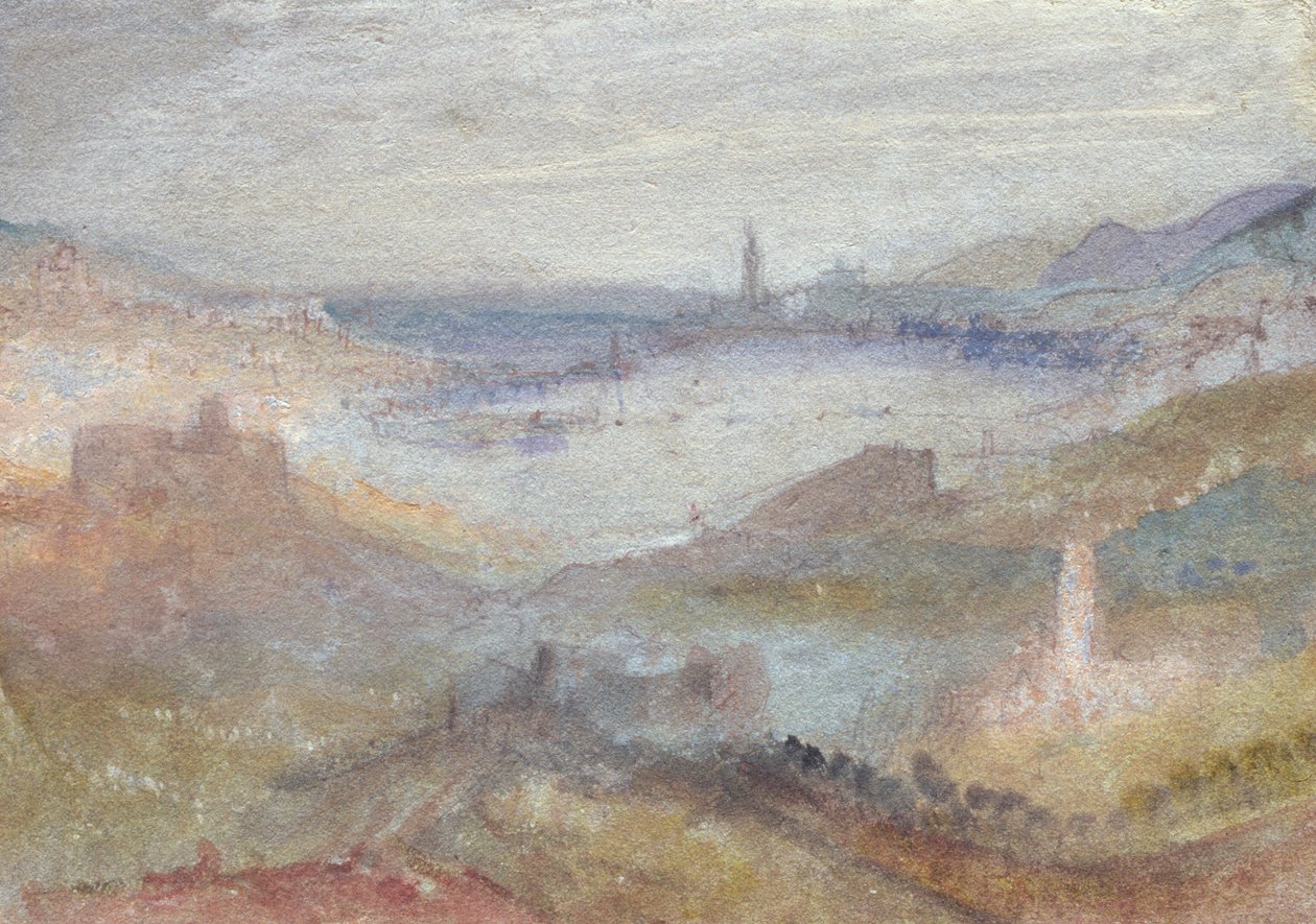 Omfattende utsikt over en innsjø av Joseph Mallord William Turner