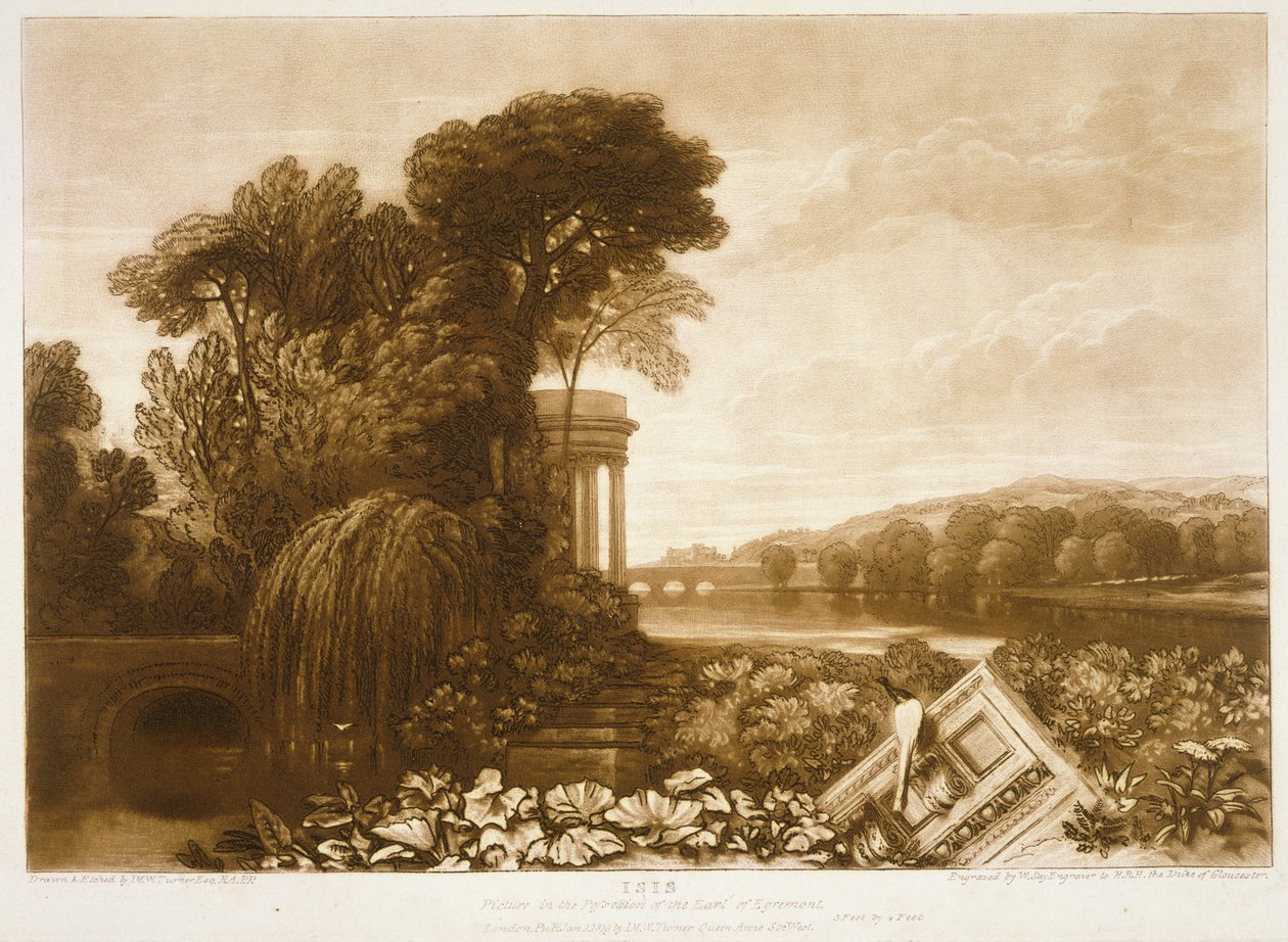 F.68.I Isis, fra 'Liber Studiorum', gravert av William Say, 1819 av Joseph Mallord William Turner