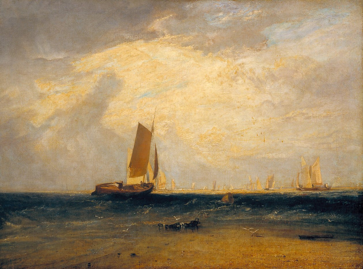 Fiske på Blythe-Sand, tidevannet setter inn av Joseph Mallord William Turner