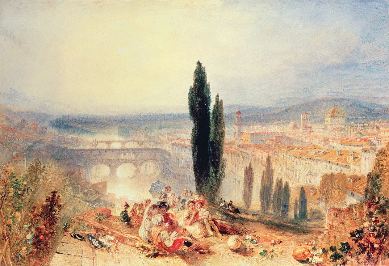Firenze fra nær San Miniato, 1828 av Joseph Mallord William Turner