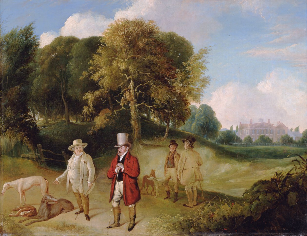J.M.W. Turner og Walter Fawkes i Farnley Hall av Joseph Mallord William Turner