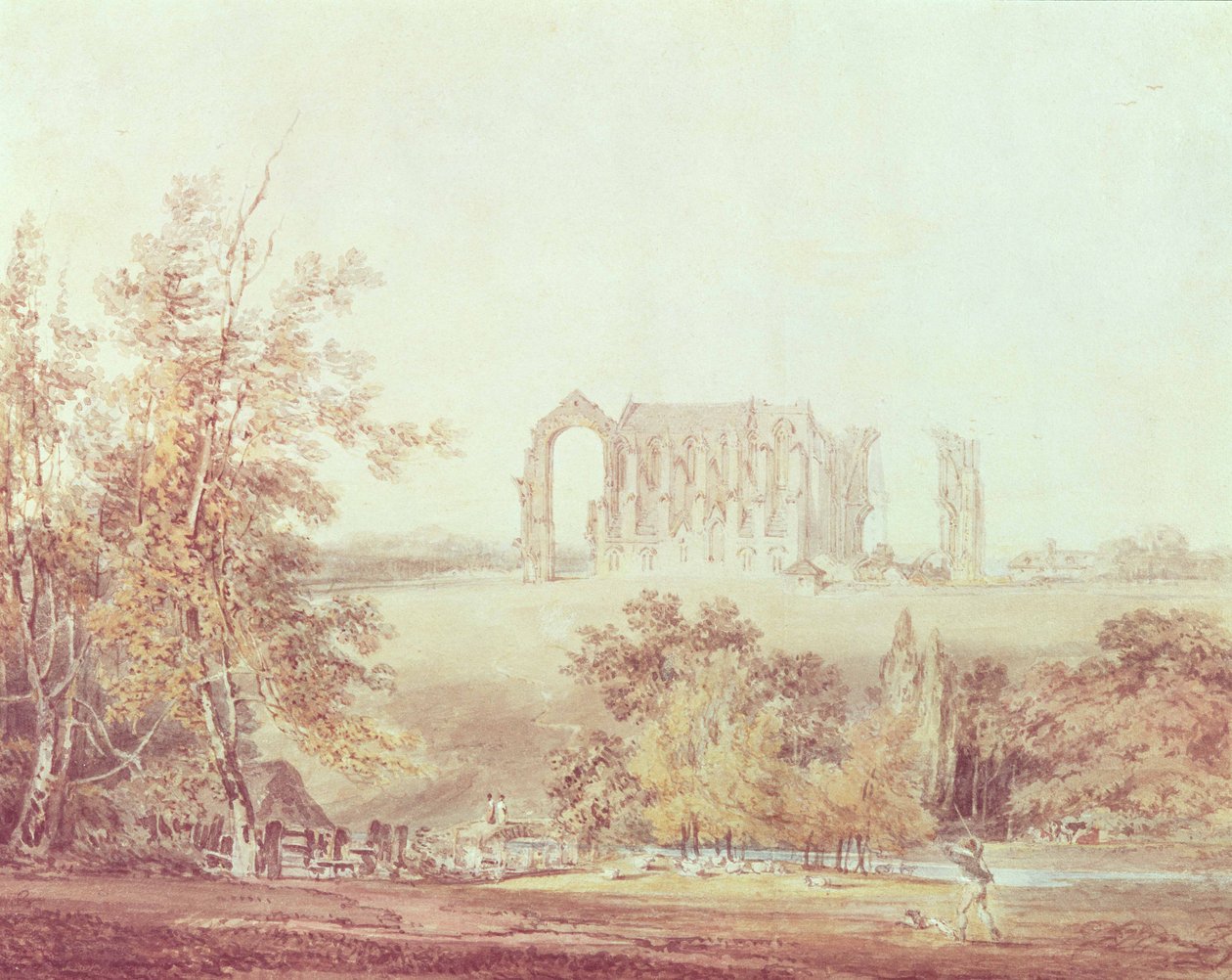 Malmesbury Abbey av Joseph Mallord William Turner