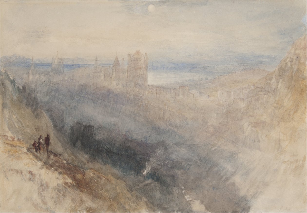 Månen over Lausanne av Joseph Mallord William Turner