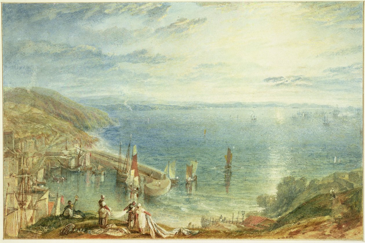 No.1790 Torbay fra Brixham, c.1816-17 av Joseph Mallord William Turner