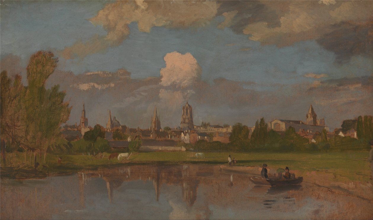Oxford fra elven med Christ Church i forgrunnen av Joseph Mallord William Turner
