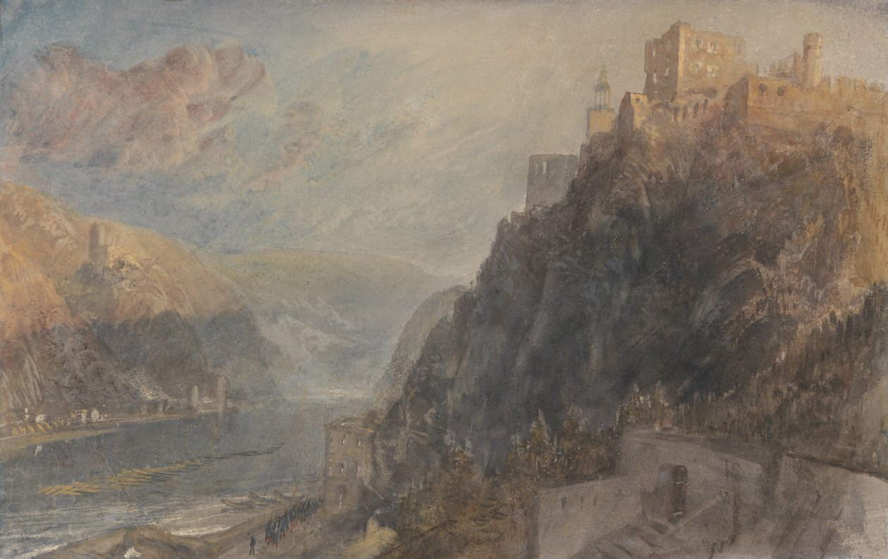 Rheinfels Ser til Katz og Gourhausen av Joseph Mallord William Turner