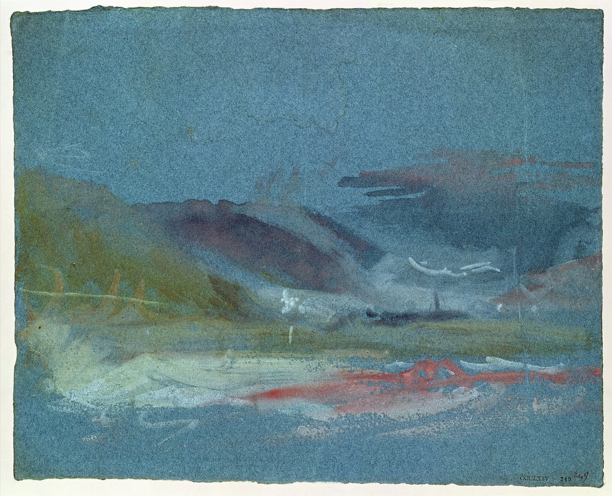 Elvebredd, ca. 1830 av Joseph Mallord William Turner