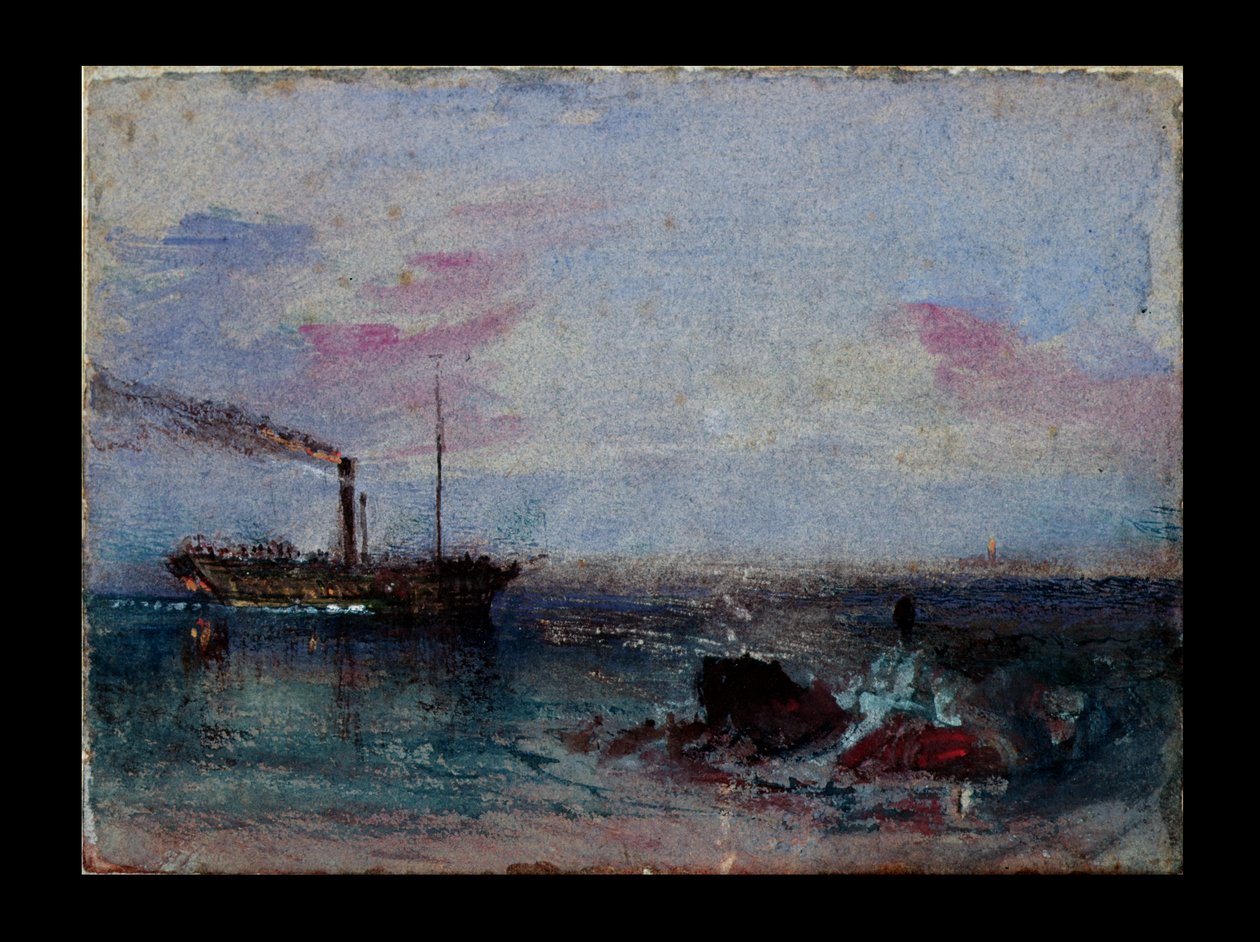 Havlandskap med en båt av Joseph Mallord William Turner