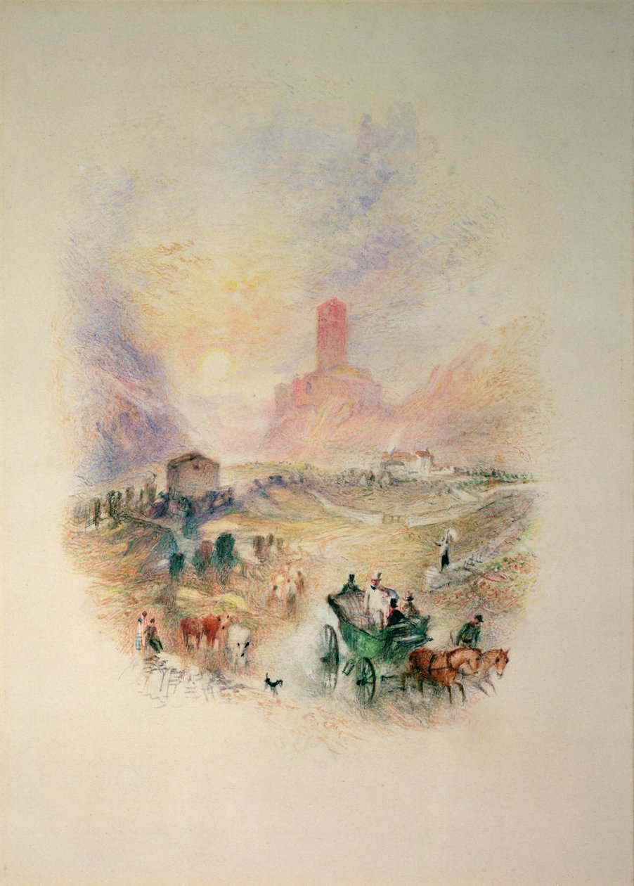 Sir Walter Scott besøker Smallholm Tower av Joseph Mallord William Turner