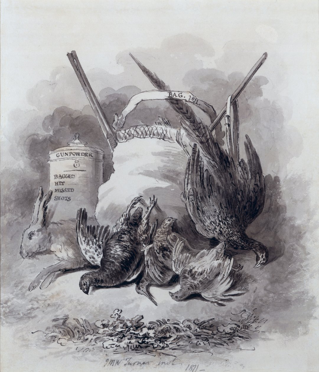 Study for a Game Book, 1811 (tegning) av Joseph Mallord William Turner