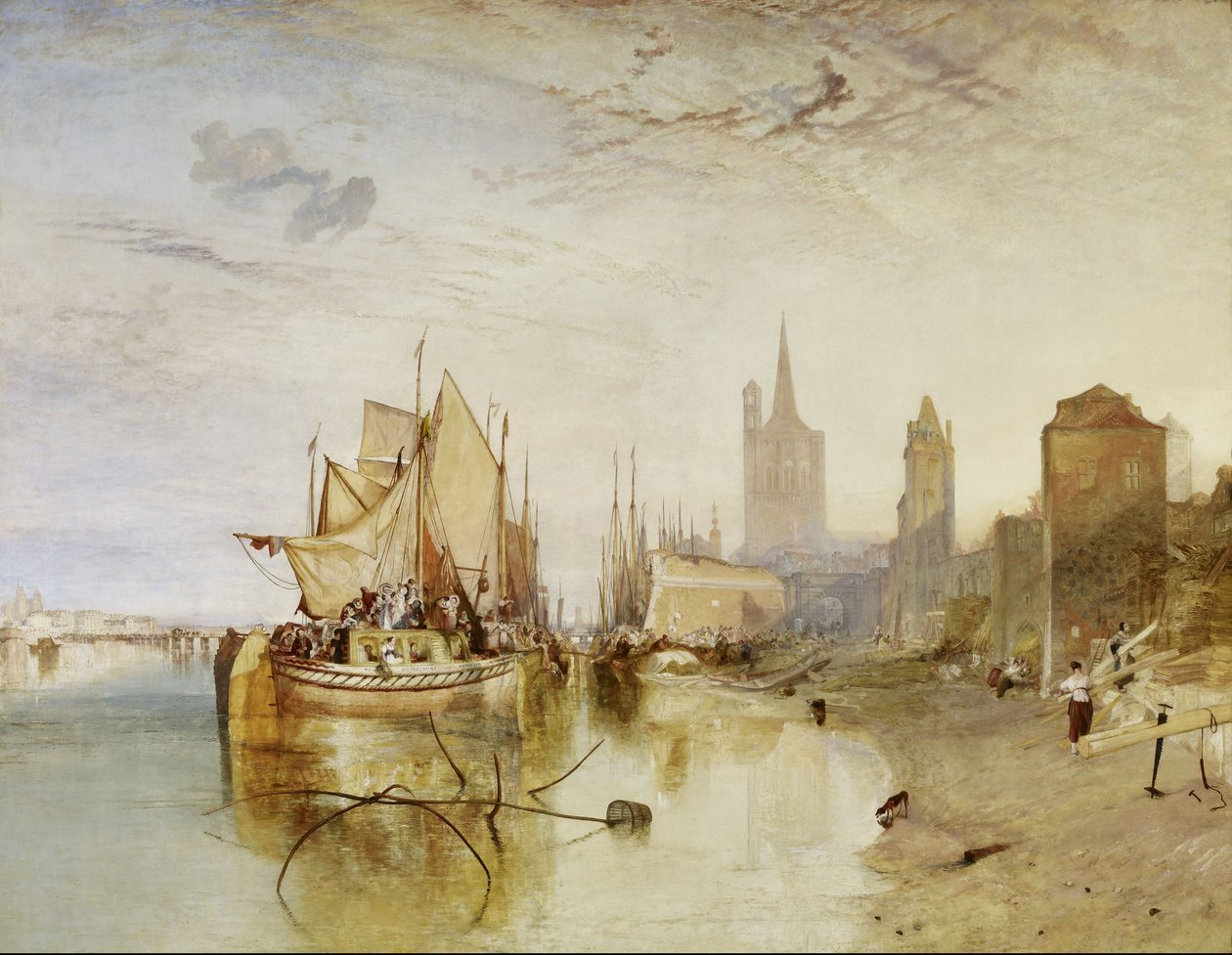 Ankomsten av en pakkebåt, kveld av Joseph Mallord William Turner