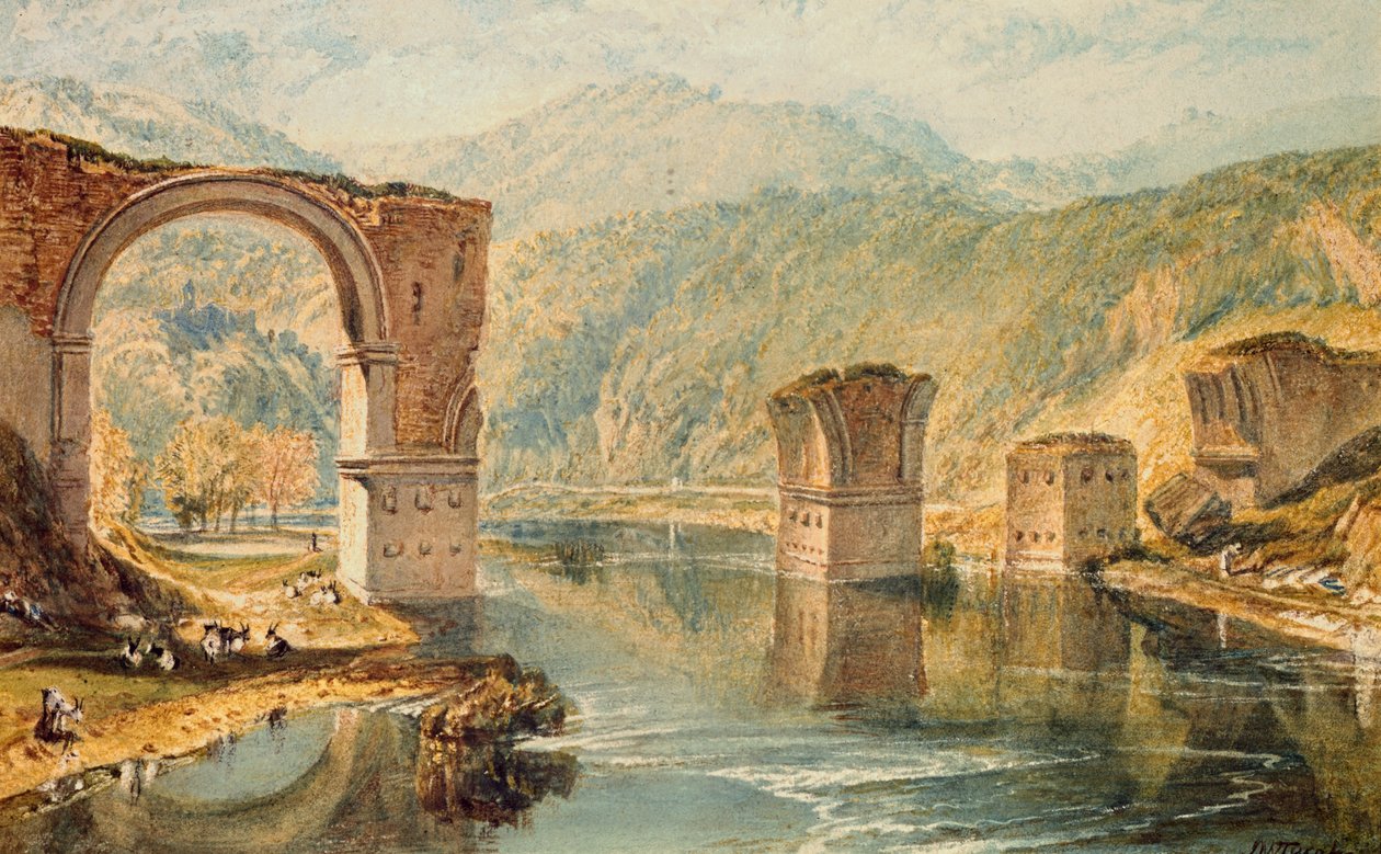 Broen ved Narni av Joseph Mallord William Turner
