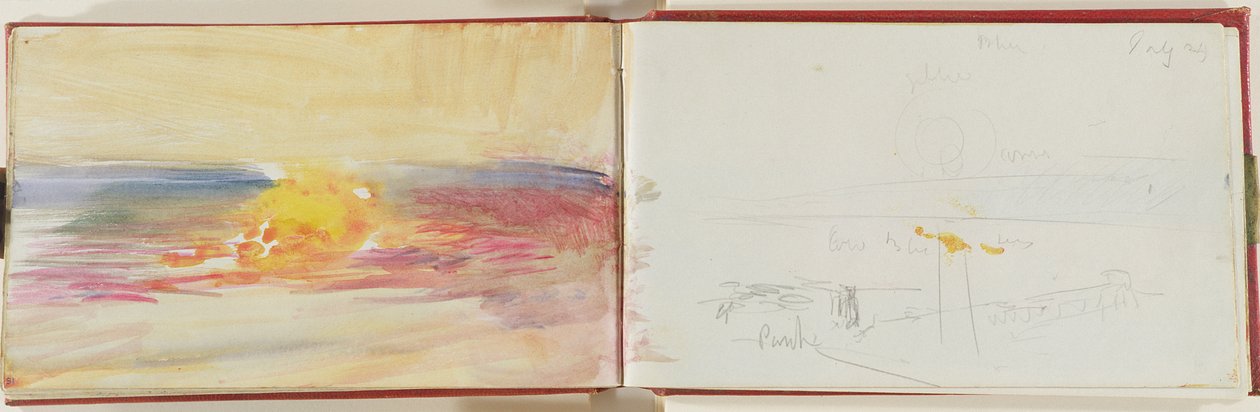 The Channel, ca. 1845 (grafitt og wc på papir) av Joseph Mallord William Turner