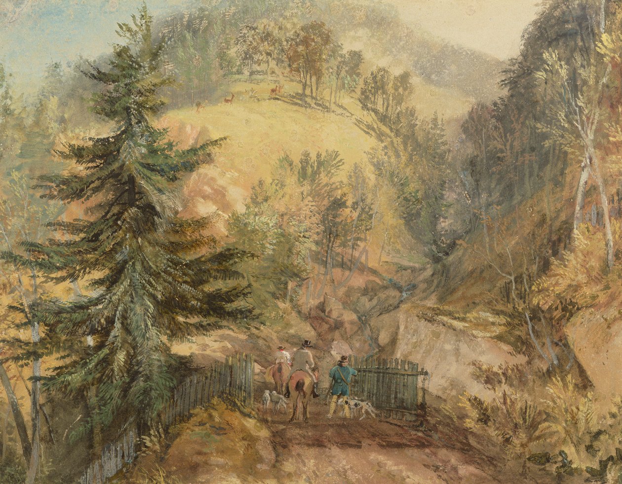 The Chevin, Otley, ca. 1818 av Joseph Mallord William Turner