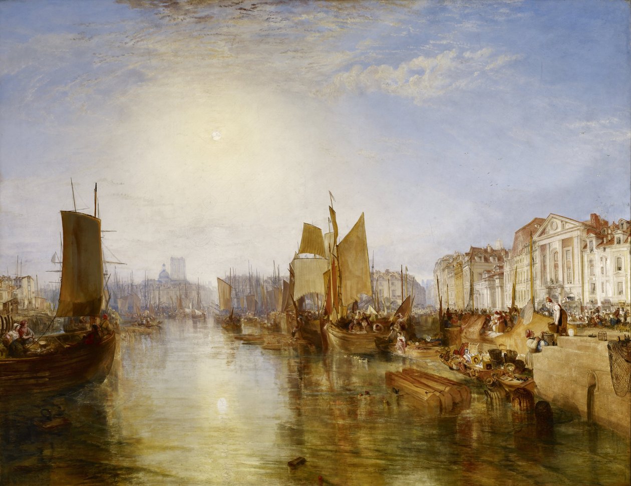 Havnen i Dieppe av Joseph Mallord William Turner