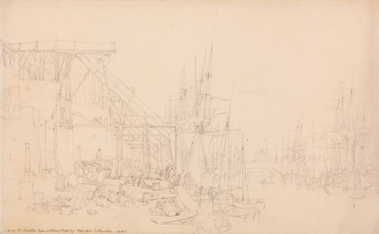 The Hurries, kullbåter laster, North Shields av Joseph Mallord William Turner