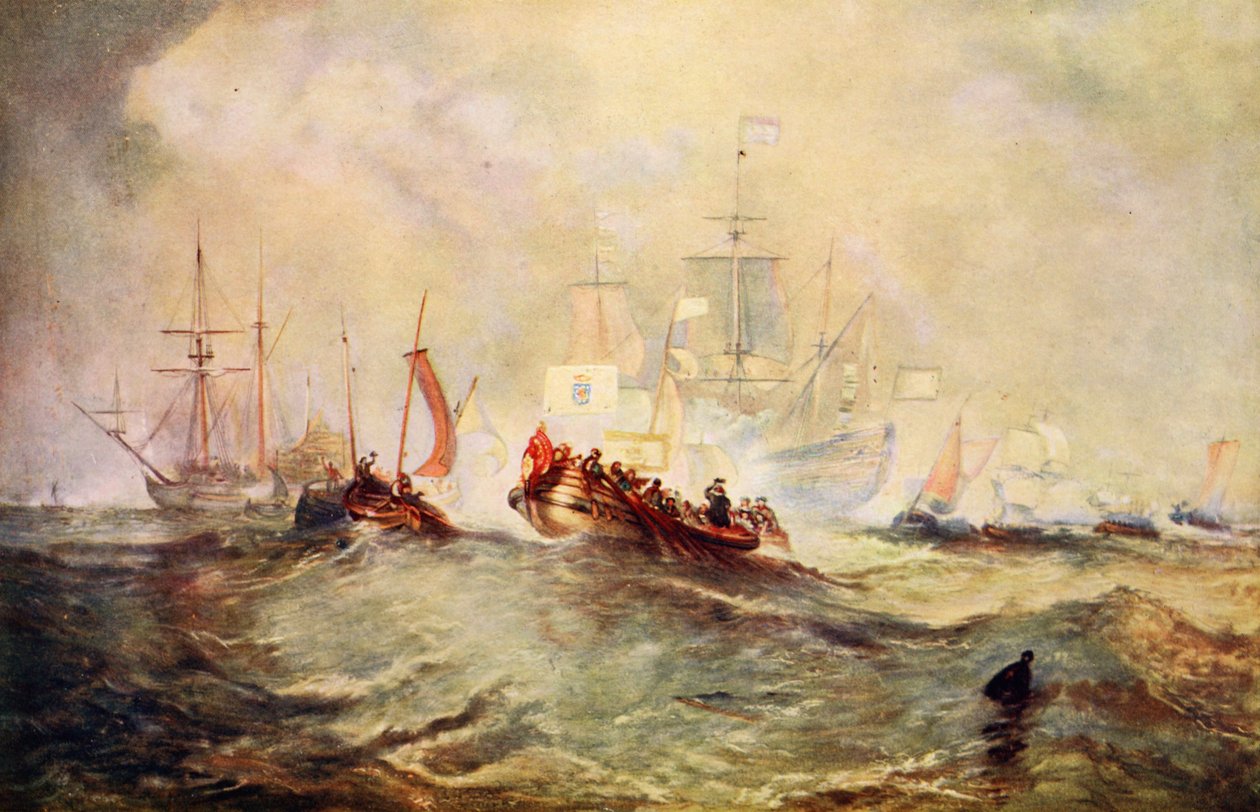 Landingen av William av Orange ved Torbay, 1688 av Joseph Mallord William Turner