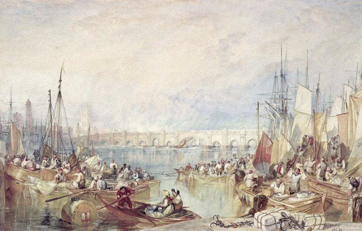 Havnen i London av Joseph Mallord William Turner