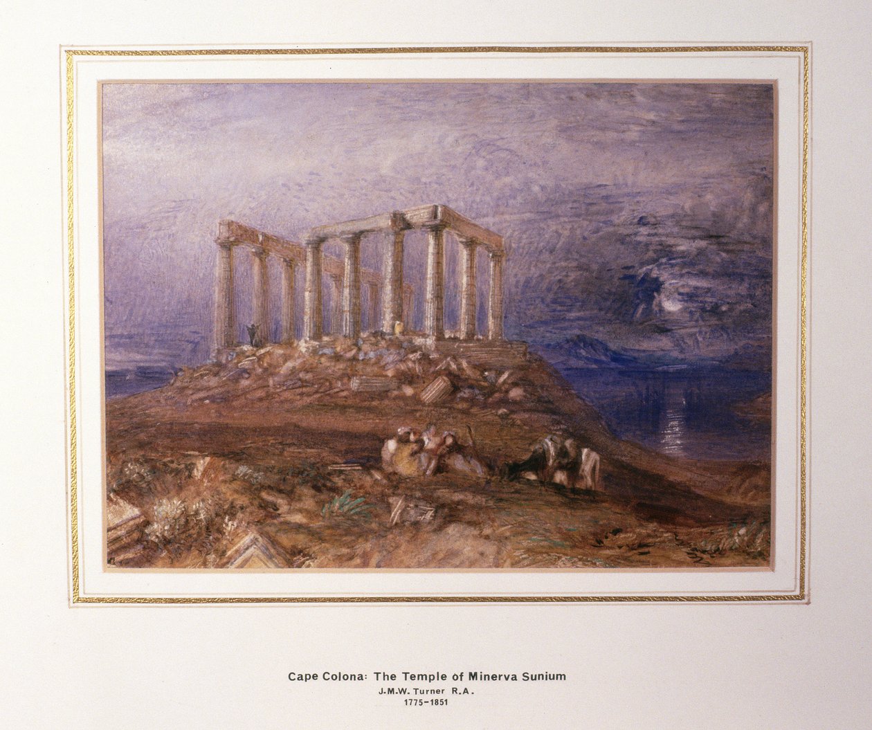 Temple of Minerva ved Sunium, Cape Colonna av Joseph Mallord William Turner