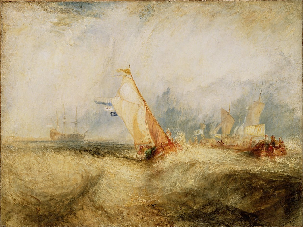 Van Tromp, i ferd med å glede sine herrer av Joseph Mallord William Turner