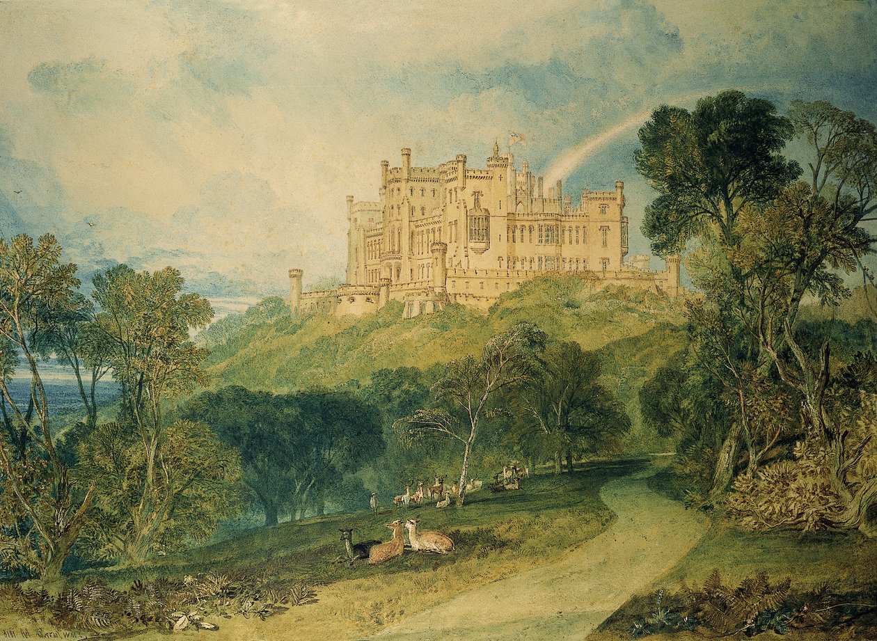 Utsikt over Belvoir Castle, 1816 av Joseph Mallord William Turner