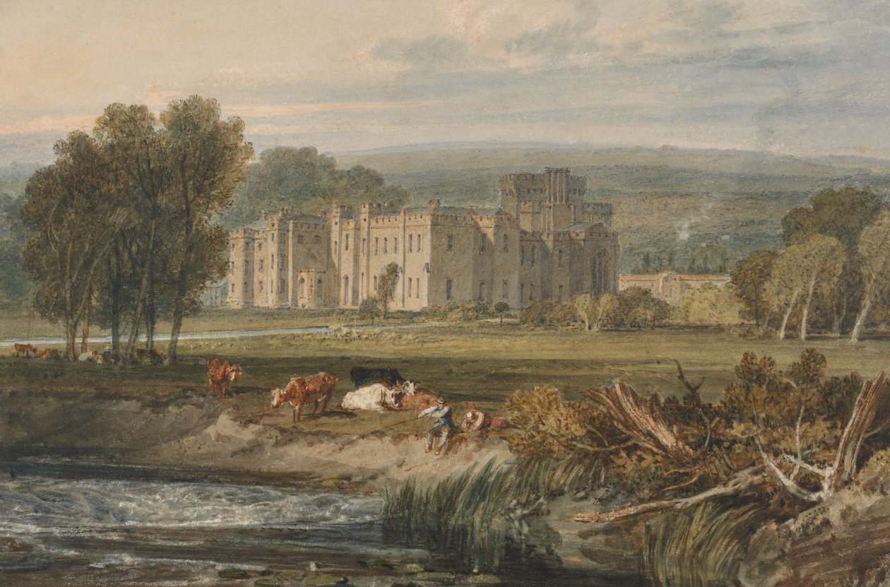 Utsikt over Hampton Court, Herefordshire, fra sørøst av Joseph Mallord William Turner