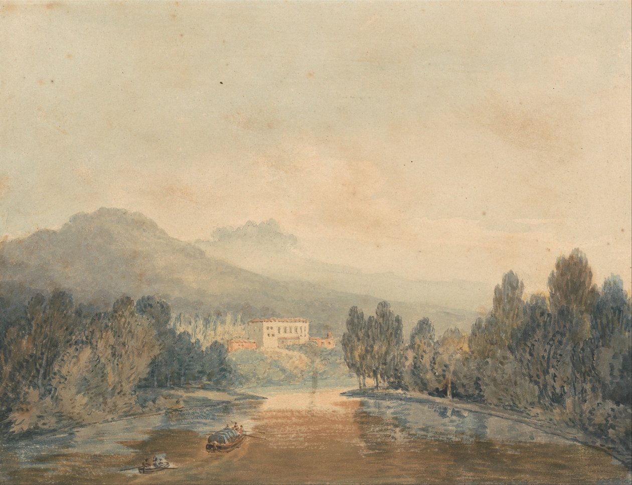 Villa Salviati på Arno av Joseph Mallord William Turner